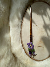 Load image into Gallery viewer, Purple Flower Hair Stick
