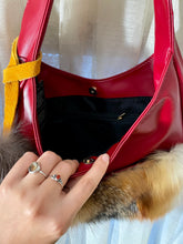 Load image into Gallery viewer, Red/Cross Fox Faux Leather Handbag
