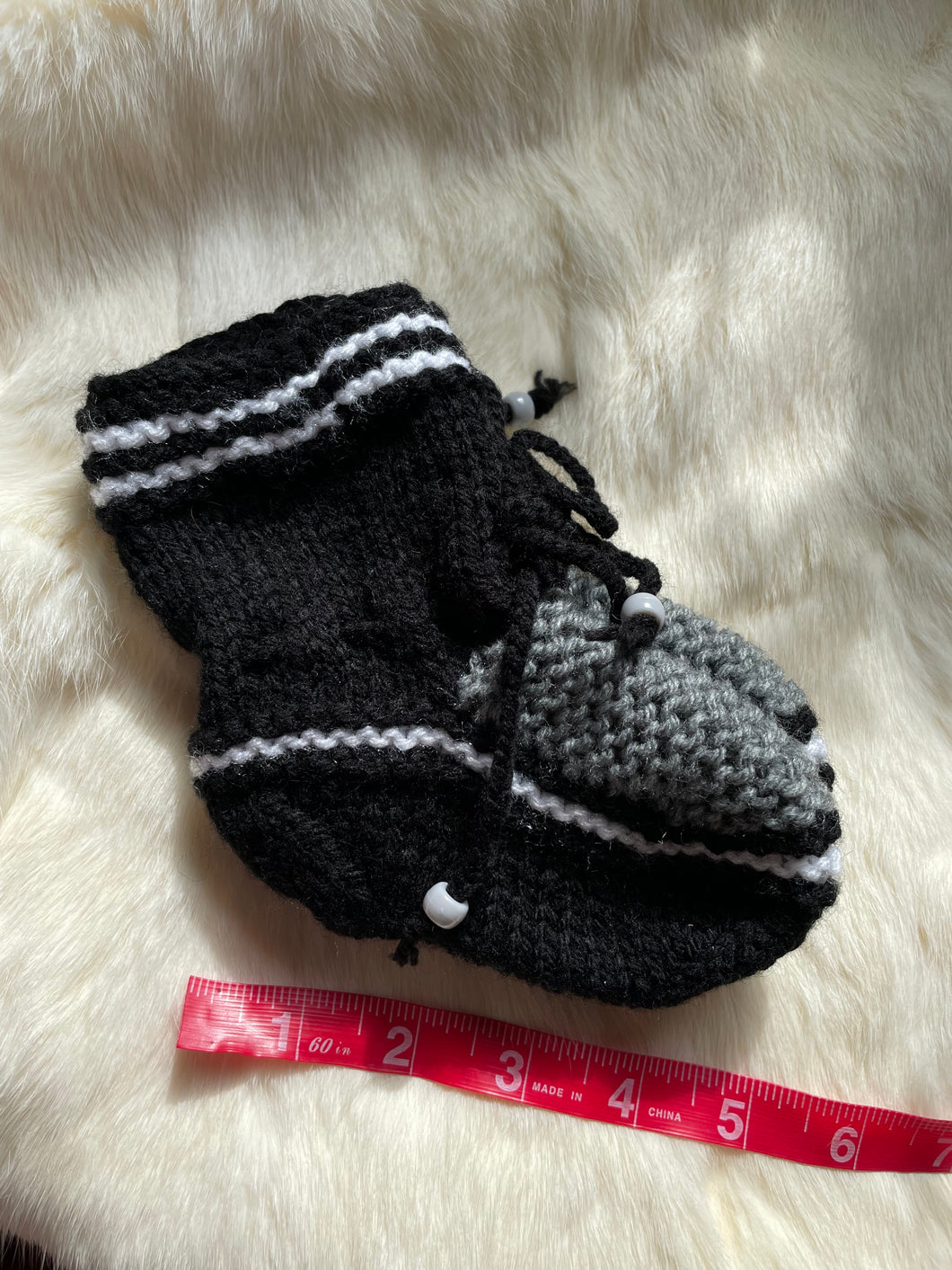 Black and Gray Toddler Booties