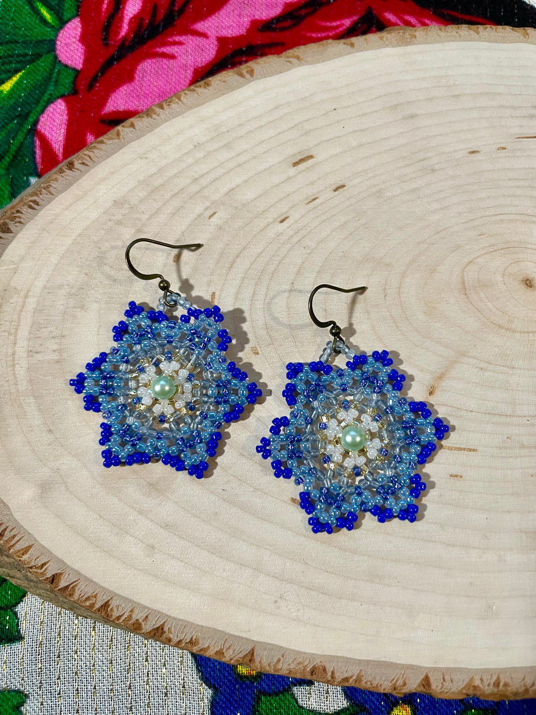 Blue Flower Earrings