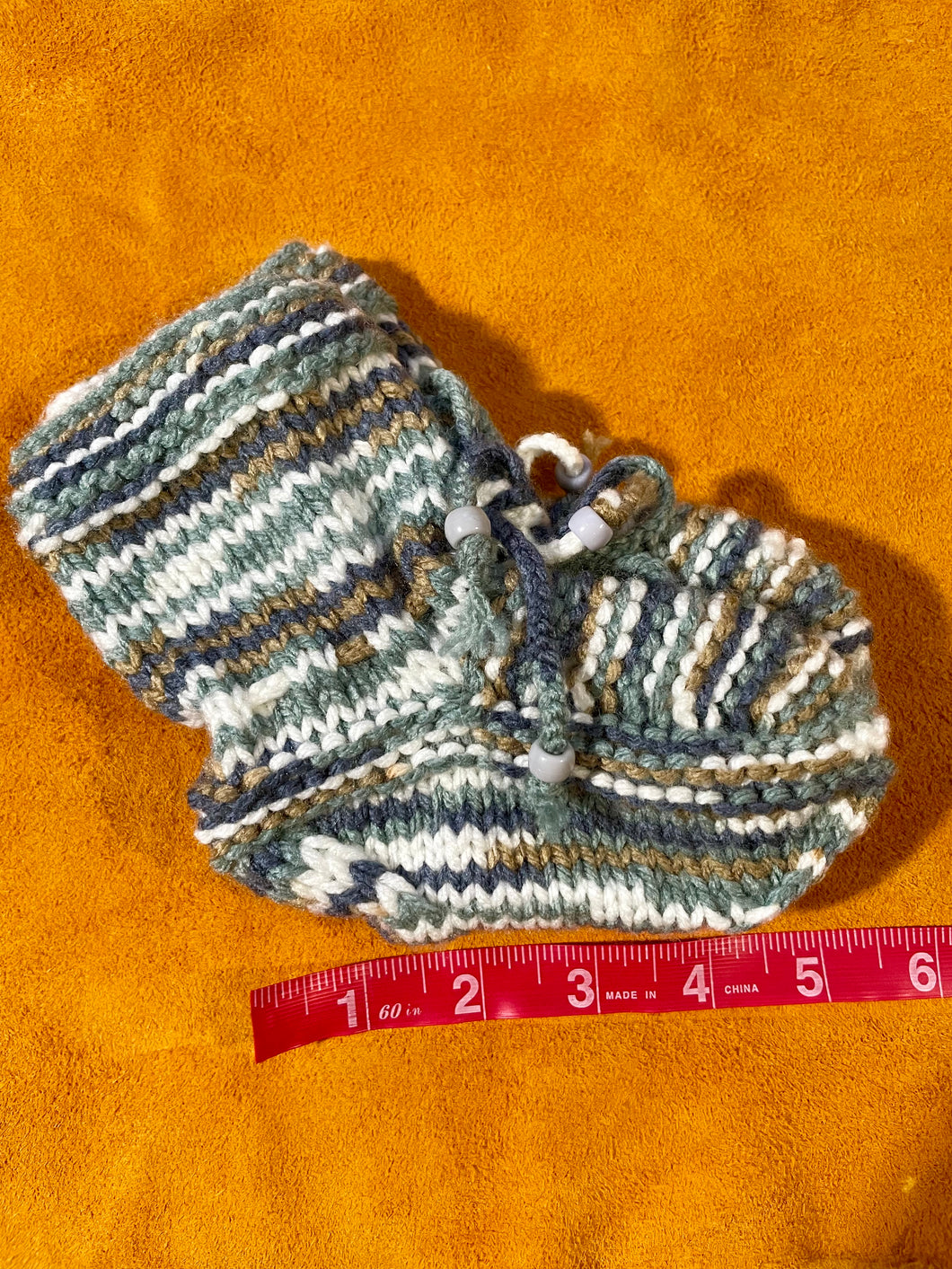 Blue/Brown Toddler Booties