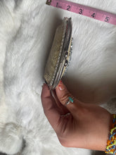 Load image into Gallery viewer, Fish skin clutch with beaded detail and suede lining
