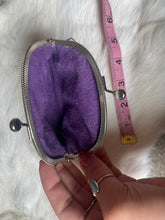 Load image into Gallery viewer, Fish skin clutch with beaded detail and suede lining
