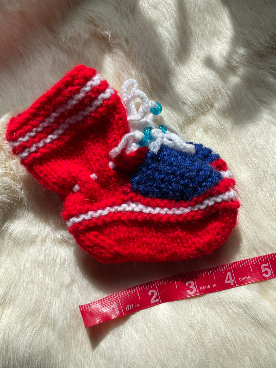 Red, White, and Blue Baby Booties