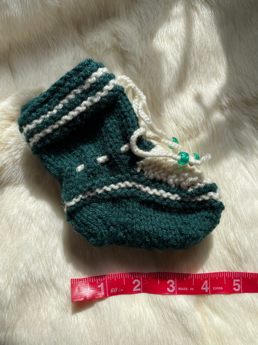 Green Baby Booties